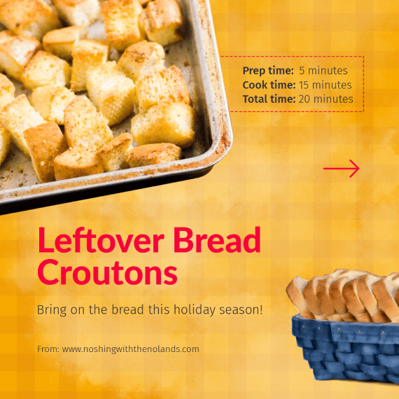 leftover bread croutons