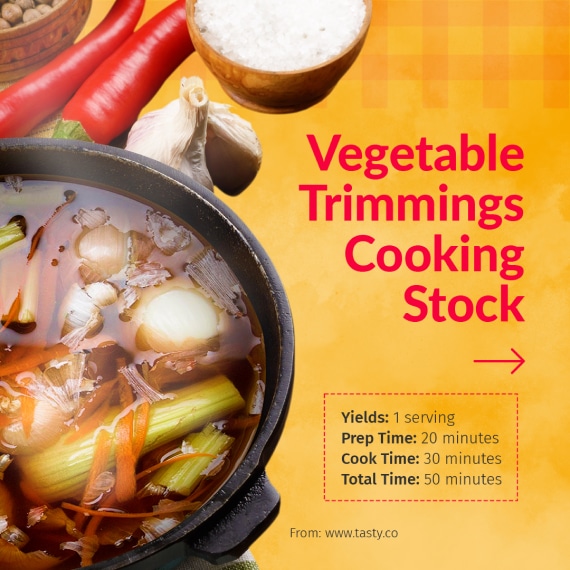 vegetable trimmings cooking stock